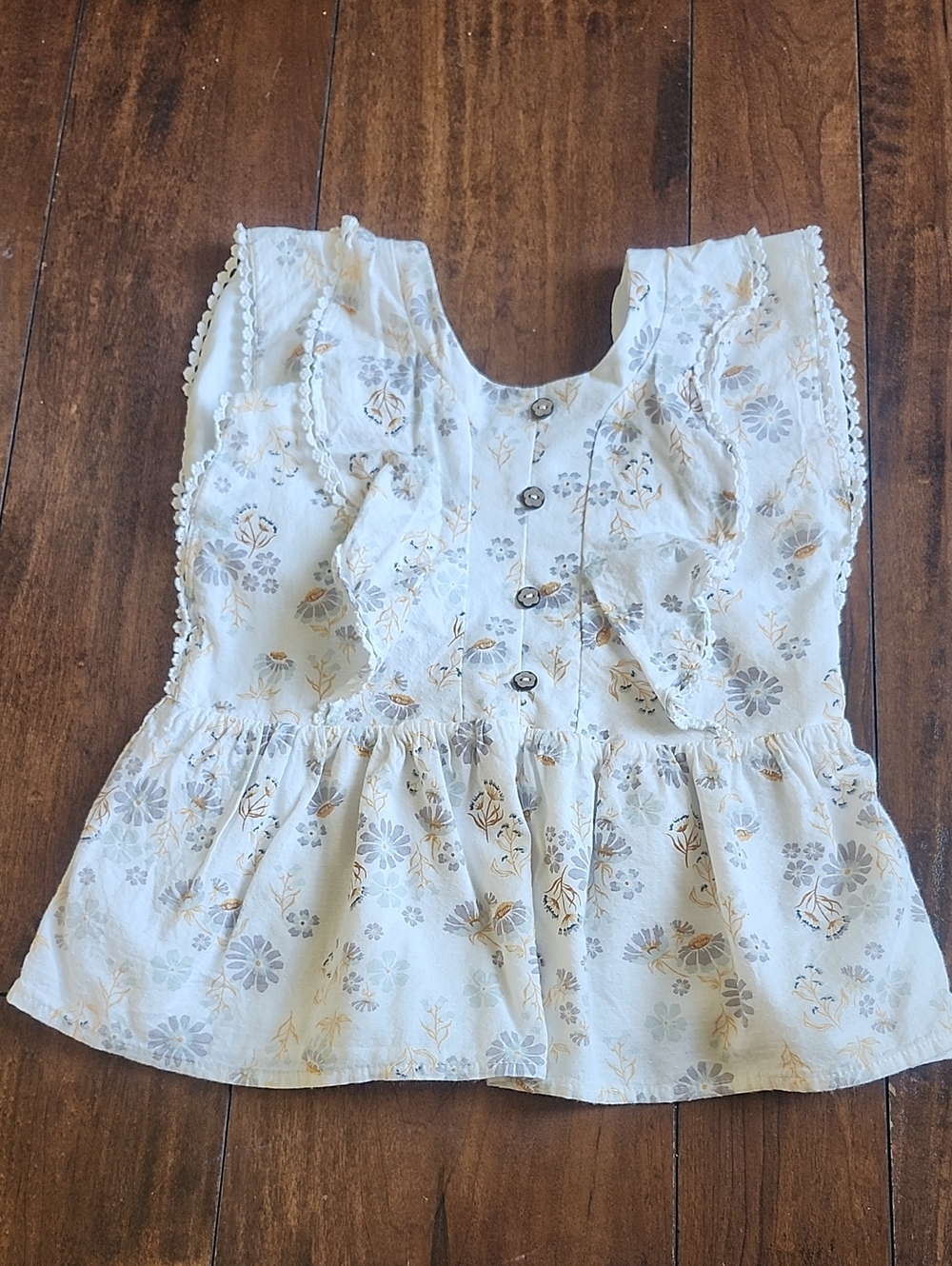 3/$15! Rachel Zoe 5t Girls Floral Ruffle Peplum Top